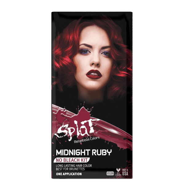 Splat Midnight Ruby Hair Dye, Semi-Permanent Red Color 