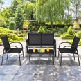 thumbnail image 3 of Giantex 4 Pieces Patio Conversation Set Outdoor Furniture Set with Coffee Table for Garden Lawn Backyard, 3 of 8