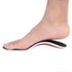 thumbnail image 2 of Unisex Orthotic Insole for Flat Feet, Arch Support, Plantar Fasciitis Pain Relief, Corrector Pad (Red Bottom, Black Surface, Size S: 3540), 2 of 3