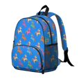 thumbnail image 2 of Unicorn and Blue Pattern Backpack for School, Cute School Bag with Adjustable Shoulder Straps and Padded Back, 13.8"x11.4"x6", 2 of 5
