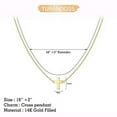 thumbnail image 2 of Cross Necklace for Women - 14K Gold Filled Small Cross Pendant Simple Sideways Cross Necklace for Women Jewelry Gifts 14 16 Inches Chain Gold/White God/Rose Gold, 2 of 7