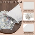 thumbnail image 3 of Uxcell 3Pcs Bolsa de Monedas, 9 x 6.7" Bolsa de Dinero de Lona con Cordón para Clasificación y Almacenamiento de Efectivo, Borde Dobladillo Beige, 3 of 6