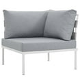 thumbnail image 5 of Modway Harmony 8-Piece Outdoor Patio Aluminum Sectional Sofa Set in White/Gray, 5 of 7