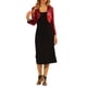 thumbnail image 2 of INSPIRE CHIC Chaqueta Bolero Corto Abierto sin Cuello de Lentejuelas para Mujeres con Mangas Largas XS Roja, 2 of 8