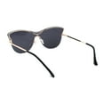 thumbnail image 4 of Womens Cat Eye Shield Luxury Rhinestone Sunglasses Gold Solid Black, 4 of 4
