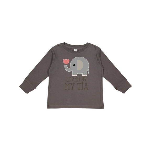 Inktastic Tia Loves Me Baby Elephant Boys or Girls Long Sleeve Toddler T-Shirt
