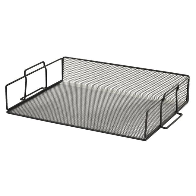 Sandusky Black Metal Mesh Stackable Letter Tray