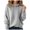 Grey, variant on Sweater Hoodie for Women 2026 Long Sleeve Fashion Knit Plain Hooded Sweatshirt Pullover Top