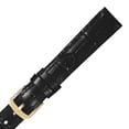 thumbnail image 1 of Hadley Roma LS135 16mm Black Semi-Matte Alligator Grain Ladies Watch Band, 1 of 3