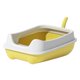 thumbnail image 1 of Caja de arena para gatos Caja de arena para gatos, parte superior abierta y protección contra derrames Lados altos con Amarillo, 1 of 9