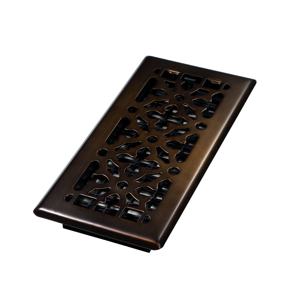 Decor Grates 4" x 10" Steel Plated Rubbed Bronze Finish Gothic Design