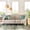 Cream Linen, Black Woodbase, variant on Better Homes & Gardens Springwood Wood Frame 83.46" Couch, Beige Velvet