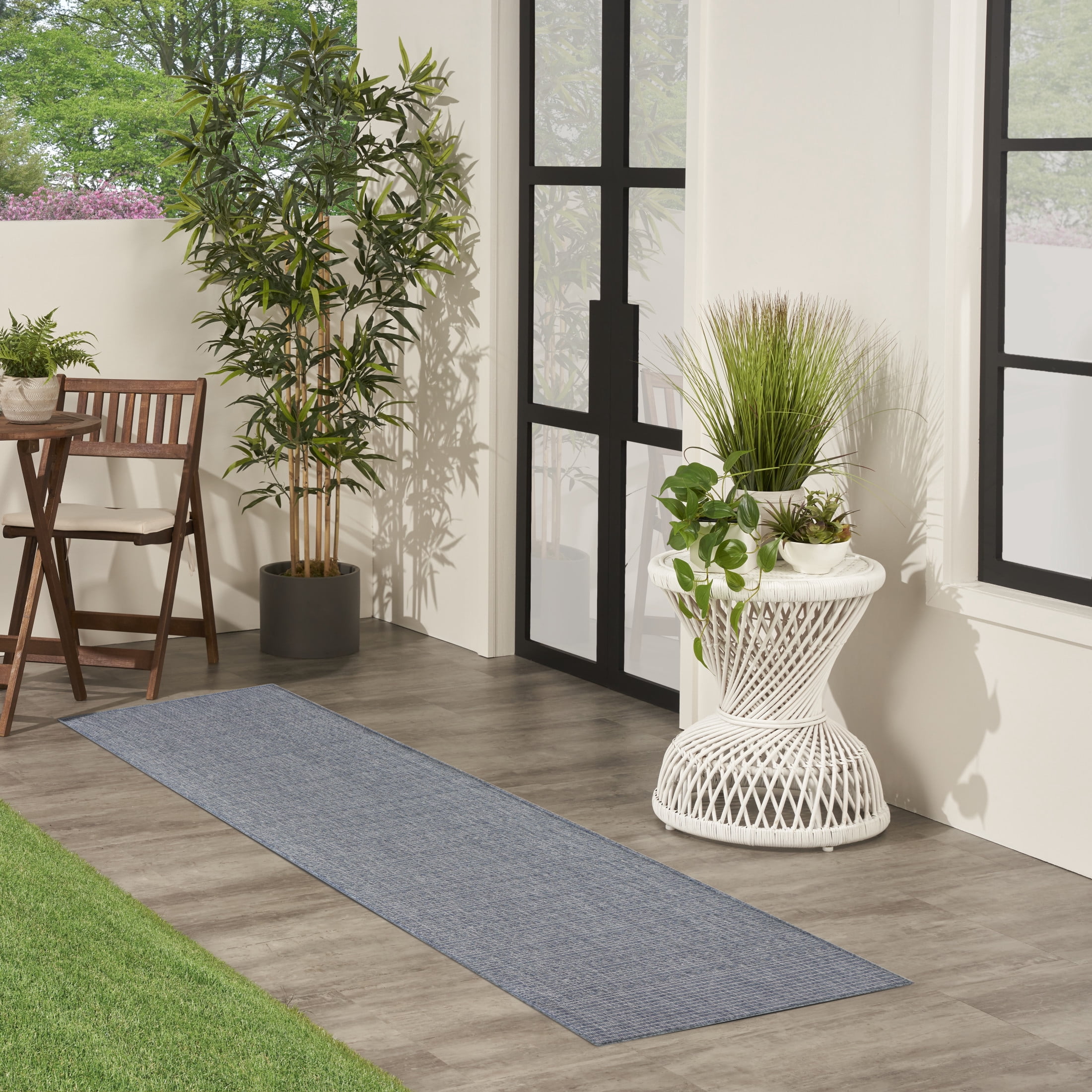 Nourison Tulum 2' x 6' Denim Outdoor Rug