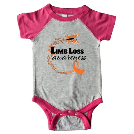

Inktastic Limb Loss Awareness Butterfly and Orange Ribbon Gift Baby Boy or Baby Girl Bodysuit
