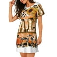 thumbnail image 2 of Fotbe I Love Fall Most Of All Bata de Dormir para Mujer con Estampado, Camisón de Algodón de Manga Corta, Ropa de Dormir Casual, 2 of 6