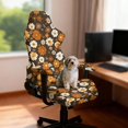 thumbnail image 3 of SCRAWLGOD Sunflower Daisy Print Stretch Gaming Chair Cover for Cats Non Slip Washable Furniture Protector Breathable Office Chair Slipcover with Armrest Covers, 3 of 9