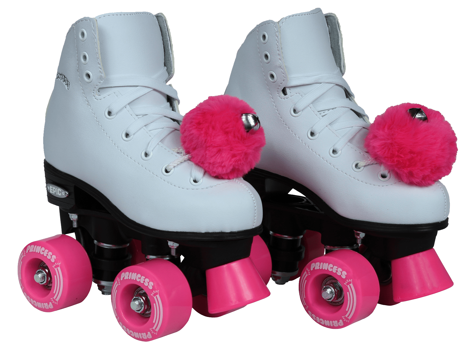 Epic Skates PncsTwl01 Princess Twilight Indoor/Outdoor Quad Roller Skates White/Pink Youth 1 