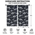 thumbnail image 2 of Blackout Kids Curtains,Black Cartoon Dinosaurs Skeletons Pattern Childrens Insulated Curtains Set Of 2,Bedroom Essentials,Toddler Room Decor 42"x84", 2 of 5