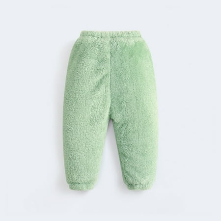

Yubatuo Children s Cotton Trousers Boys And Girls Thickened Cotton Pants Green 110