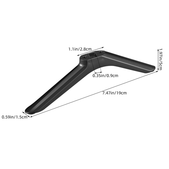 FRCOLOR Universal TV Stand Legs with Screws Setup, Black PP Material, Fits Various TV Models, and Easy to Install