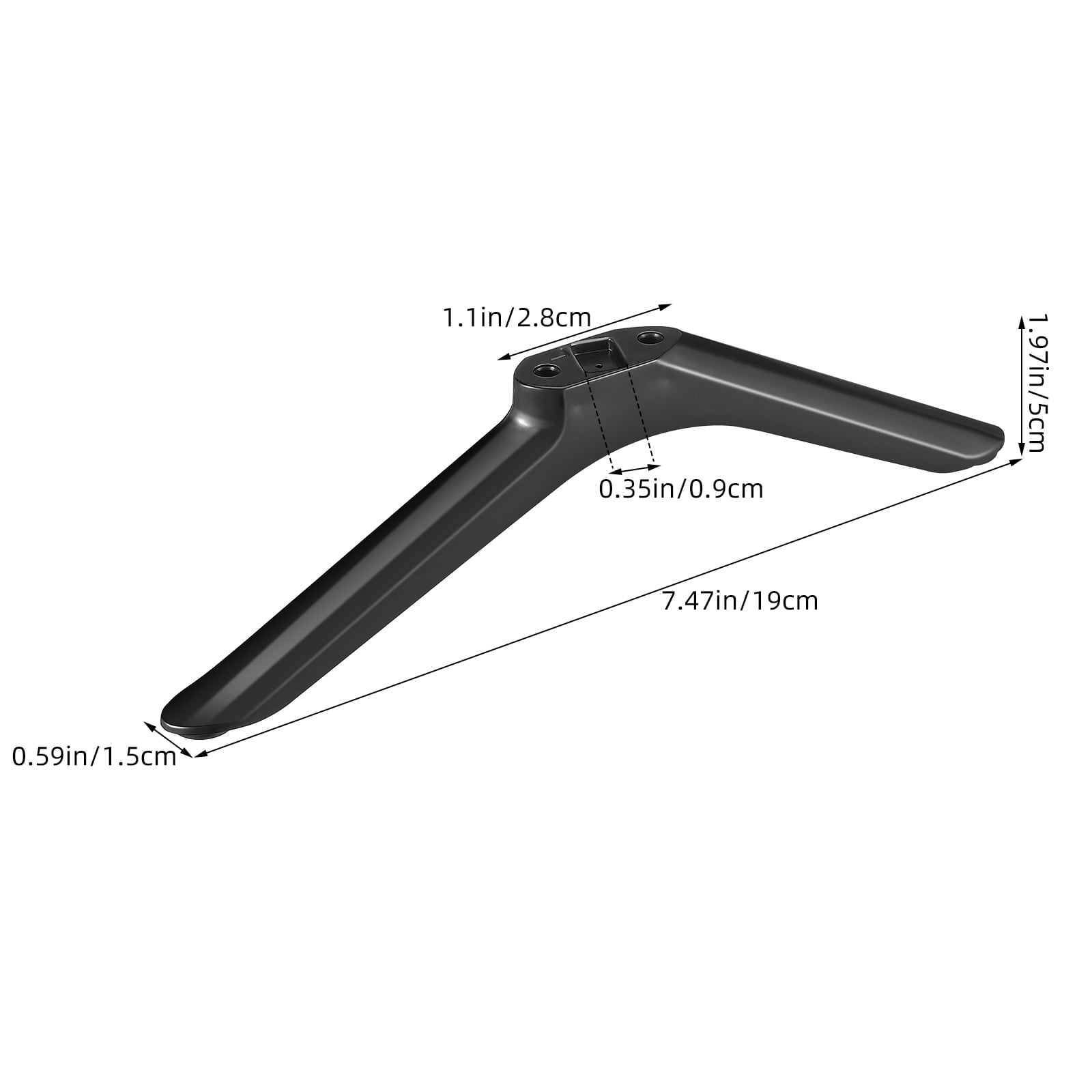 FRCOLOR Universal TV Stand Legs with Screws Setup, Black PP Material, Fits Various TV Models, and Easy to Install