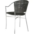 thumbnail image 4 of SAFAVIEH Melita Contemporary Rattan Armchair, Black, Set of 2, 4 of 5