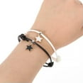 thumbnail image 2 of GKNET 2 PCS/Set Couple Bracelets Black White Rope Star Bracelet Fashion Bracelets WY4-02, 2 of 9