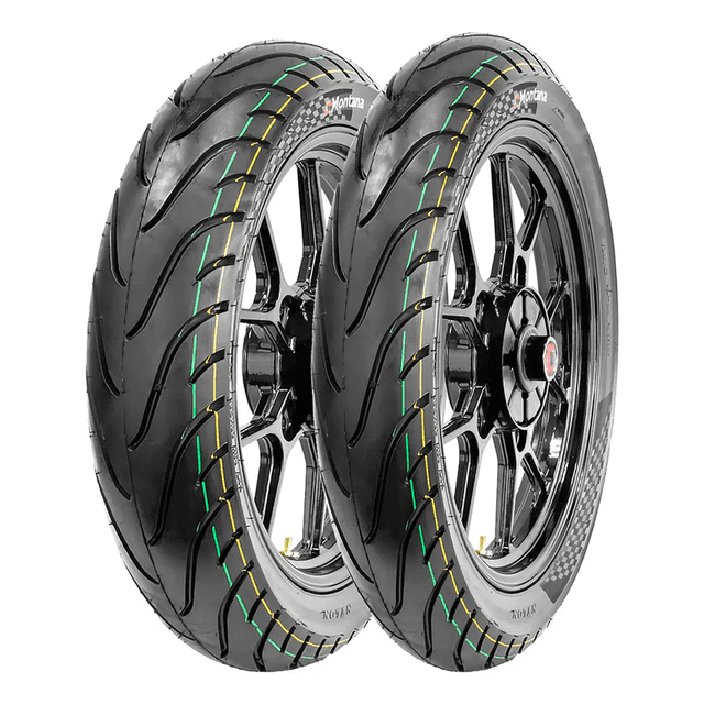 Llantas De Moto Montana 140/70-17 + 100/80-17 M-77c Urbana Uso Sin Camara