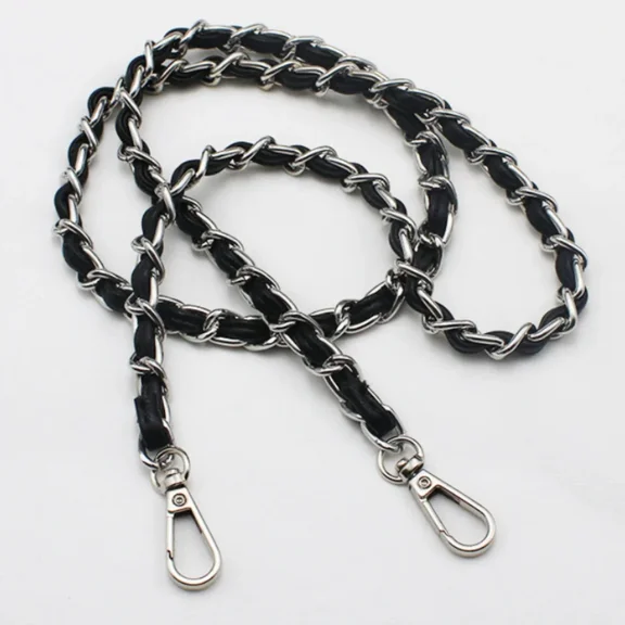 LunaGlo Bag Parts Purse Chain Strap Crossbody Handbag Chains Replacement Leather Shoulder Bag Chain Straps Diy Women Bag Part Accessory
