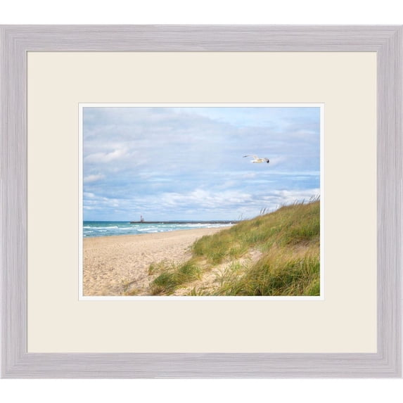 Great Art Now Beach & Jetty by Brooke T. Ryan, Framed Wall Art, 25W x 22H