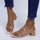 thumbnail image 1 of Sandalias y pantuflas transparentes para mujer Tacón grueso Boca de pescado Zapatillas de tacón alto Wmkox8yii  ytu1965, 1 of 9