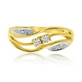 thumbnail image 1 of 14K Yellow Gold Swirl Two-Stone Diamond Ring, 1 of 2