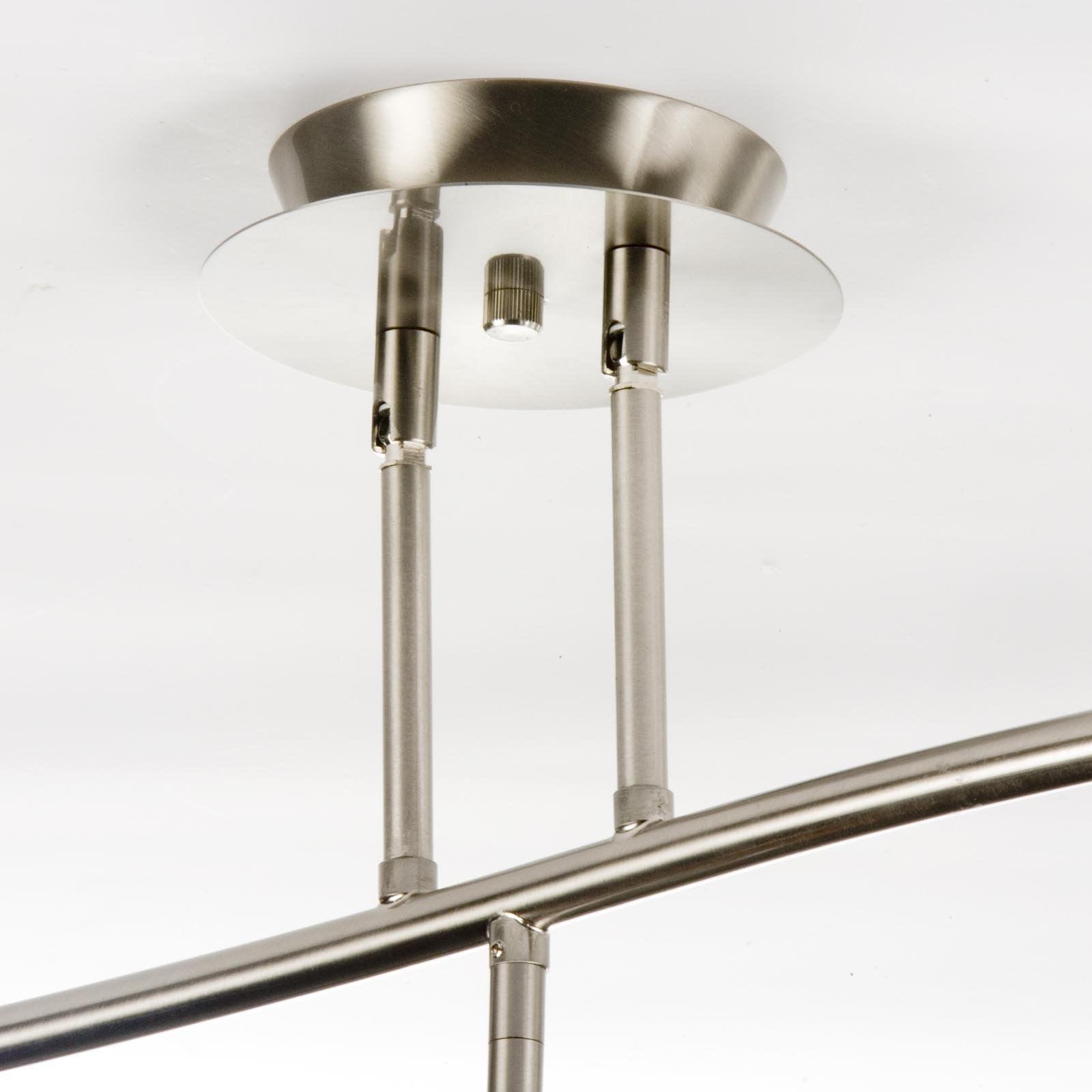 Cal Lighting SL-954-5-BSBRED Track Lighting- Blood Red & Brushed SteelFinish