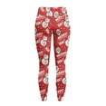 thumbnail image 6 of Renewold Santa Claus Snowman Red Womens Yoga Leggings with Pockets Workout Leggings Full Length High Waisted Running Pants Non See-Through Athletic Tights Printed Tights, M, 6 of 8