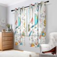 thumbnail image 2 of Yayeee Window Curtains Set of 2 for Living Room Light Filtering 63"x42", Colorful School, 2 of 7
