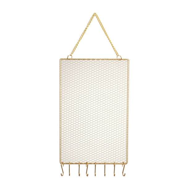 Soporte de pared decorativo rectangular para pulseras, colgador de metal para collares Vertical