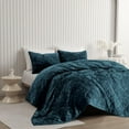 thumbnail image 6 of Wonderful Bedding Diamond Quilting Luxury Crushed Velvet 3-Pieces Quilt Set, 6 of 7