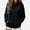 Black, variant on ITSAME Girls Full Zip Hoodie (5-16) Long Sleeve Solid Color Casual Comfort Hooded Sweatshirt with Pockets Size 9