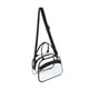 thumbnail image 5 of Bolso de hombro, bolso de mano, correa ajustable, paquete de PVC con bolsillo frontal, bolso transparente cruzado Negro, 5 of 9