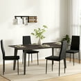 thumbnail image 2 of HOMCOM Chaises de Salle à Manger, Ensemble de 4, Chaises d'Appoint Rembourrées, Dossier, Noir, 2 of 10