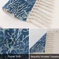 thumbnail image 6 of Navy Blue Coral Coastal Washable Area Rug 3'x5', Ocean Nautical Seaside Beach Woven Cotton Tassels Kitchen Rugs, Non Slip Indoor Door Mat Throw Carpet for Entryway Living Room Nursery Laundry Room, 6 of 9