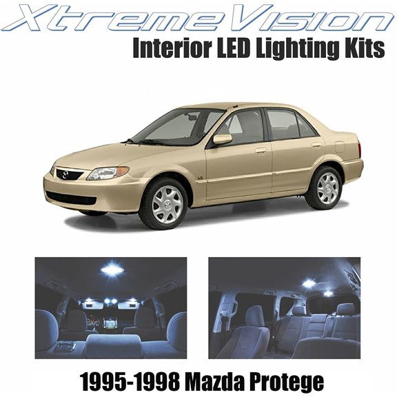 Xtremevision Interior LED for Mazda Protege 1995-1998 5 Pieces Cool White Interior LED Kit Installation Tool