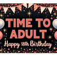 thumbnail image 4 of Glitter Lettering Happy Birthday Banner Balloon Design Celebration Banner Party Backdrop Decoration for 18th Birthday Adult Party Indoor Event, 4 of 8