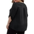 thumbnail image 4 of LEEYNEER Women‘s Plus Size Tops 3/4 Length Sleeve Shirts Dressy Casual V Neck Tunic Blouse (M-4XL), 4 of 10