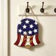 thumbnail image 1 of 4th July Patriotic Wooden Hanging Sign Gnome Cozy Home Round Wall Decor Designed Specifically For Independence Day Home Decoration, 1 of 6