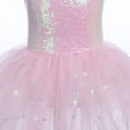 thumbnail image 6 of IBTOM CASTLE Girls Sequin Ballet Dance Dress Tutu Skirt Leotard Ballerina Fairy Princess Fancy Dress up Dancewear 7-8 Years Pink, 6 of 8