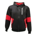 thumbnail image 4 of CULTURA Men's Active Fashion Hooded Fleece Sport Sweater For Gym & Running, Athletic Hoodie Zipper , Black/Red , 3X-Large, 4 of 6