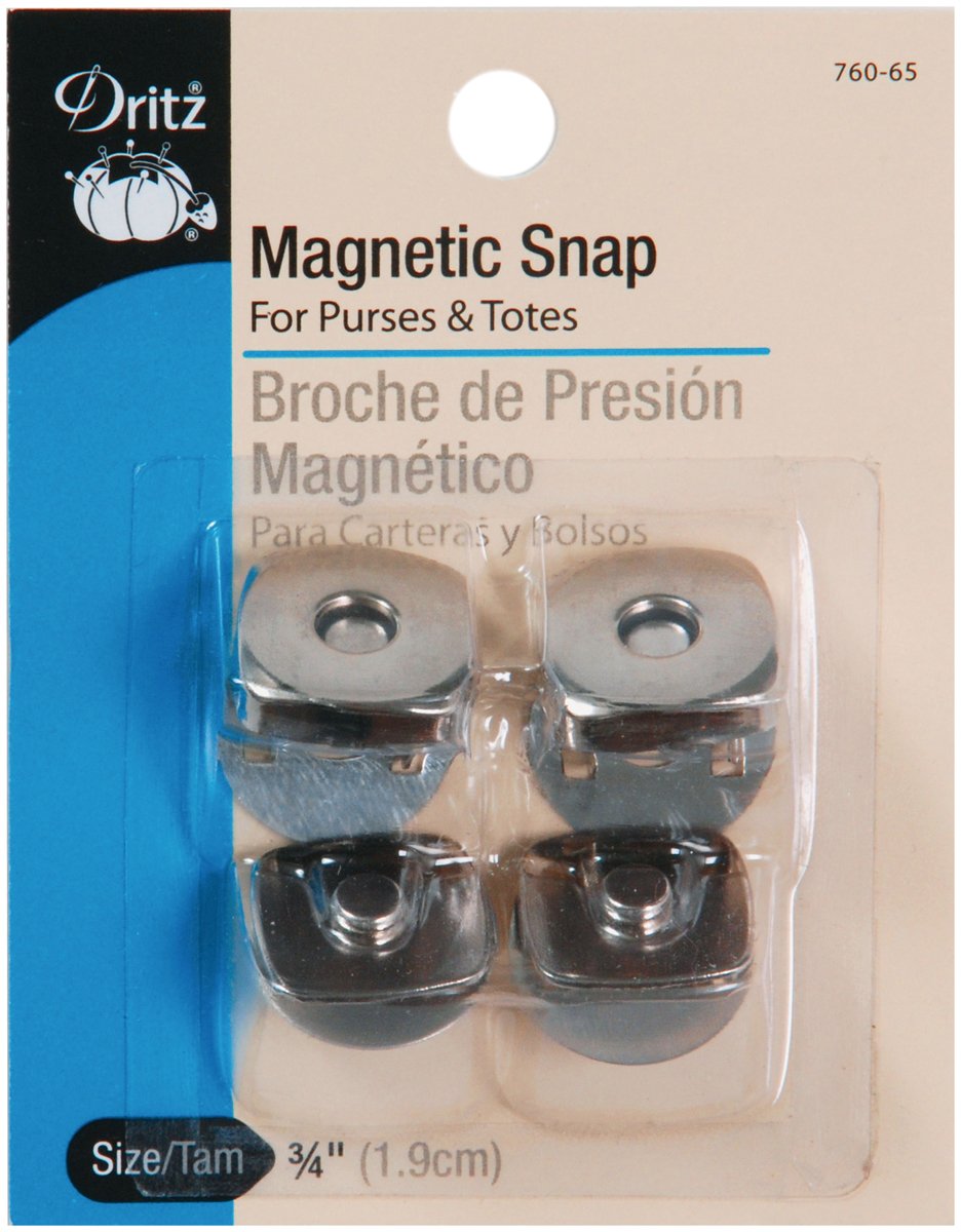 Dritz Magnetic Snaps 3/4 2/Pkg-Nickel Square 