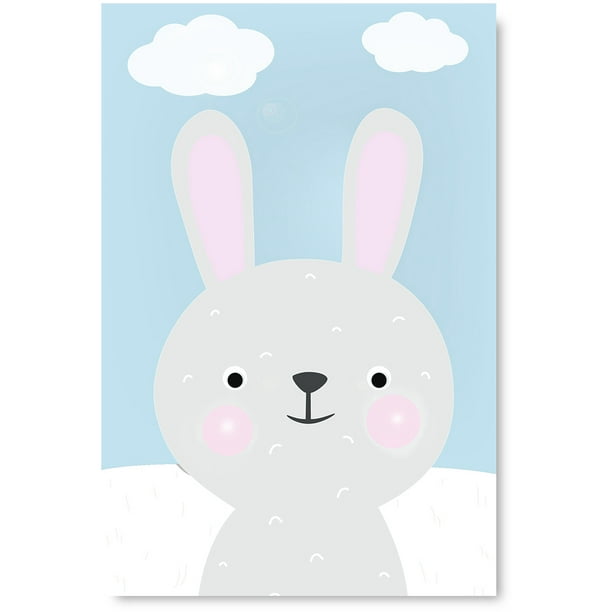 Awkward Styles Funny Bunny Nursery Wall Art Decor For Kids Room Funny Bunny Nursery Wall Art Decor