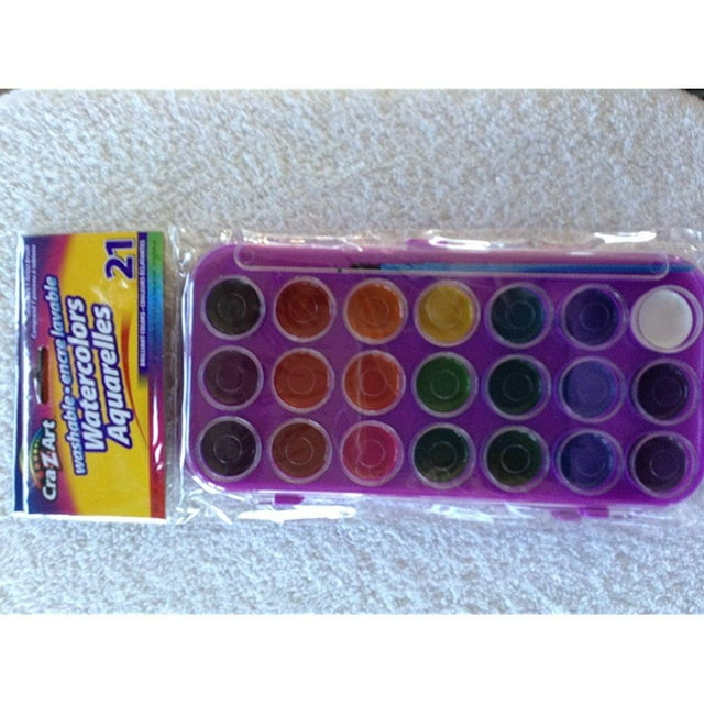 crazart washable watercolor paint21 colors & 1 paint brush